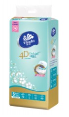維達 - 4D Deluxe立體壓花袋裝面紙(爽身粉淡香味) 5包裝